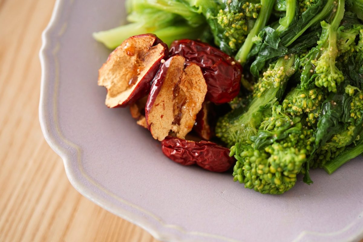 なつめ レシピ  『 なつめ と 菜の花 のナムル 』