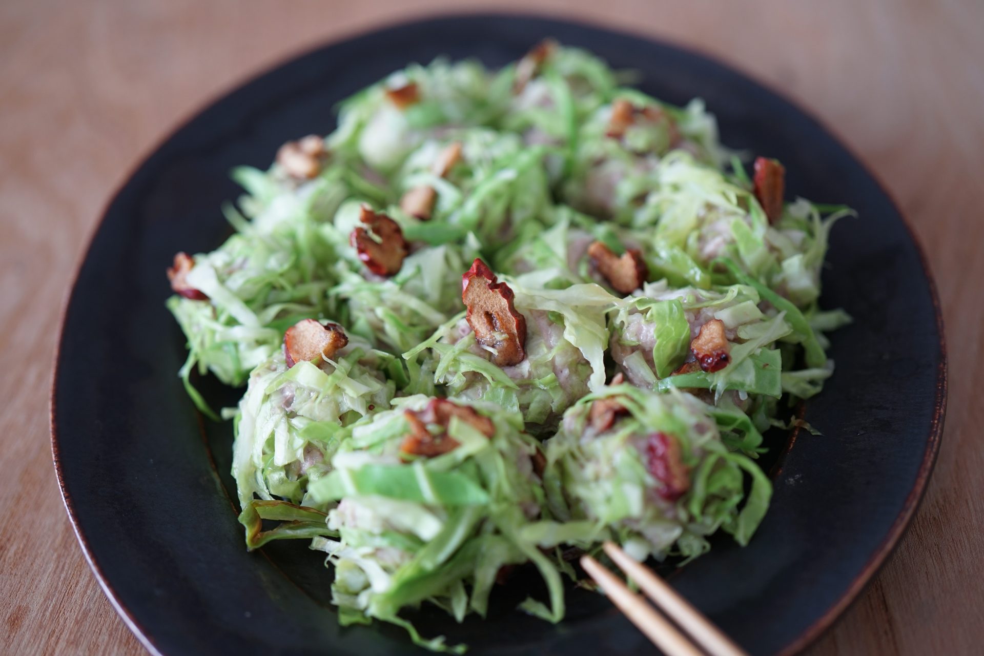 なつめ レシピ  『 春キャベツのひとくちシュウマイ 』